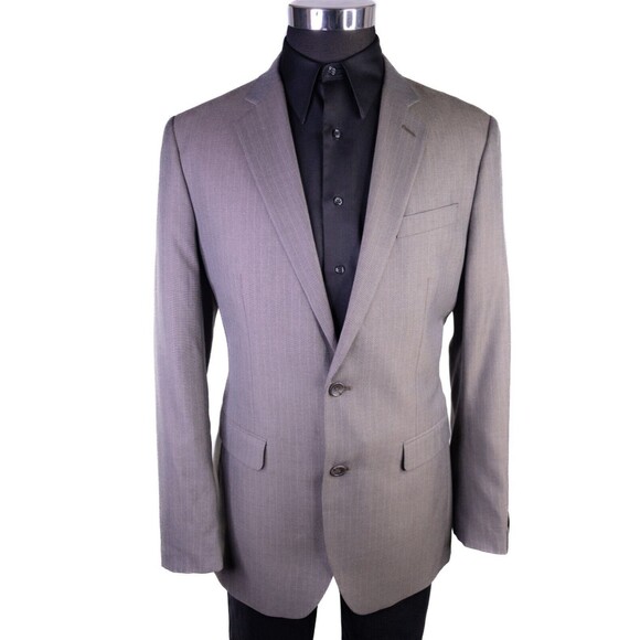 New Banana Republic Mens Blazer Sport Coat 2 Button Casual Jacket Size 42L Poly - Picture 2 of 15